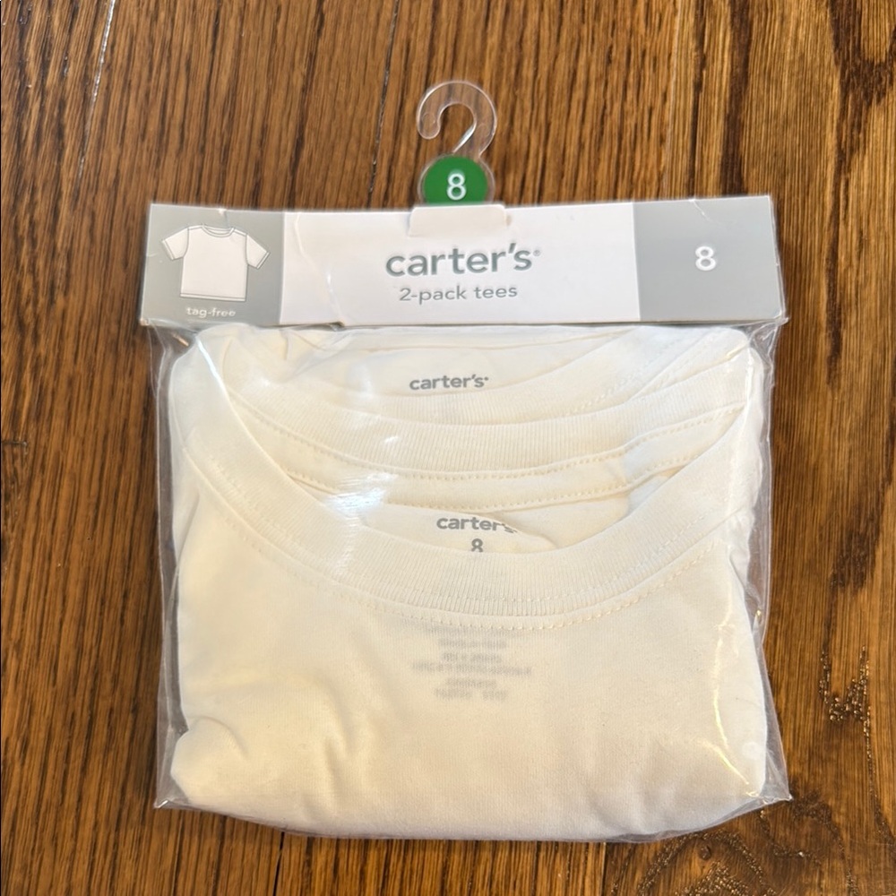 Carter's White Short Sleeve 2-Pack Tees Tag-Free